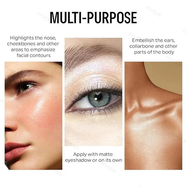 KYDA Liquid Highlighter, Natural Shimmer Tinted, Lasting Glossy Finish, Silky Creamy Lightweight Cover, Radiant Glow Face ...
