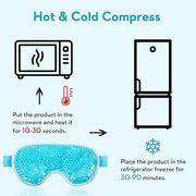 2PCS Gel Eye Mask, Cold Compress Gel Beads Eye Mask, Reusable Cooling Ice Mask for for Puffy Eyes, Dark Circles, Headaches...