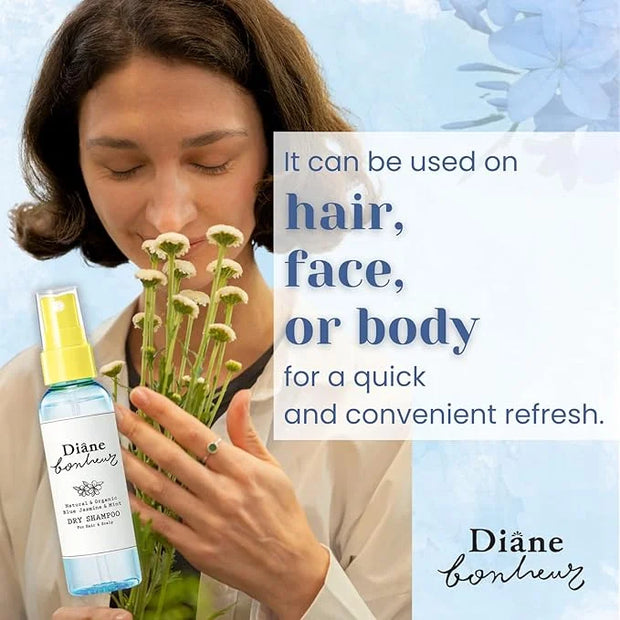 Natural Wet Dry Shampoo for Women Dry Hair & Sensitive Scalp, Organic Hair & Body Mist with Rosemary & Rose Water, Hair Re...