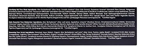 Brickell Men's Daily Advanced Face Care Routine I, Gel Facial Cleanser Wash, Face Scrub, Face Moisturizer Lotion, Natural ...