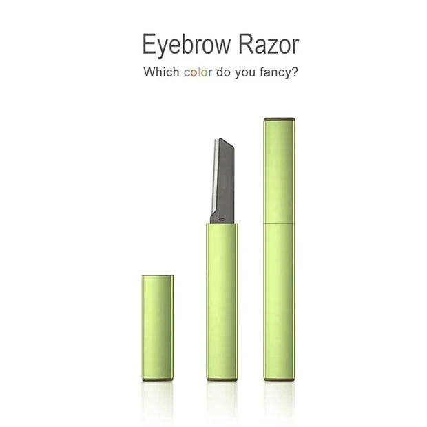 Exfoliating Eyebrow Razor Dermaplaning Tool Eyebrow Trimmer with 4 Replacement Blades, Facial Razors for Women Aluminum Al...