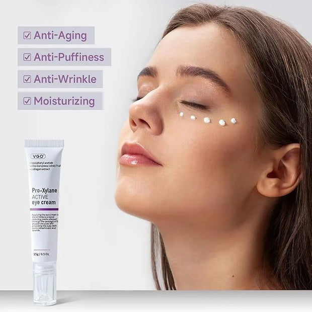 VGO Eye Cream 2% Pro-Xylane Eye Repair Cream for Dark Circles & Puffiness Under Eyes, Pro Xylane + 6D Hyaluronic Acid to F...