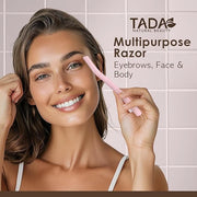 Biodegradable Wheat Straw Disposable Razors for Women – 12 Pack, Single-Color, Safety Cap – Facial & Eyebrow Razors for Un...