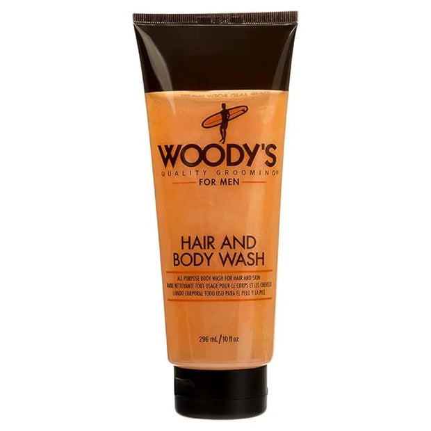 Woody's Hair and Body Wash for Men – 2-in-1 Cleanser & Body Wash, Deep Cleansing, Hydrating, Refreshing Scent, Sulfate-Fre...