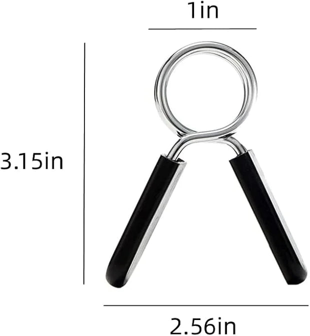 3 Pieces Barbell Spring Clip Weight Bar Clips - Product Image