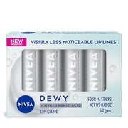 NIVEA Dewy Lip Balm with Hyaluronic Acid, Skin Care Gifts for Mom, Leaves Visibly Less Noticeable Lip Lines and No Waxy Fe...