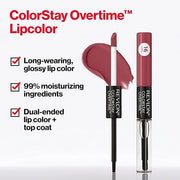 Revlon Liquid Lipstick with Clear Lip Gloss, ColorStay Overtime Lipcolor, Dual Ended with Vitamin E, 260 Perennial Plum, 0...