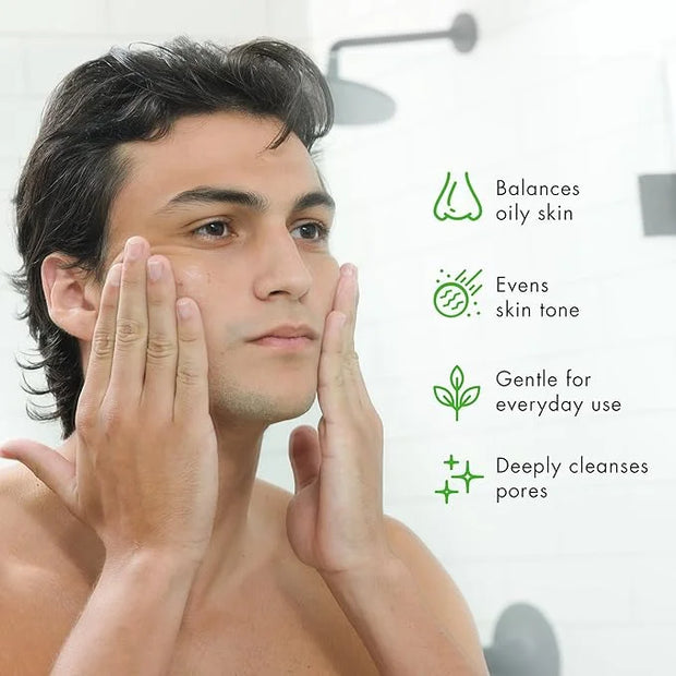 Tiege Hanley Men's Acne Treatment System (Level 2) - TiegeClear Advanced Routine for Smooth Skin - Includes Sal Acid Wash,...