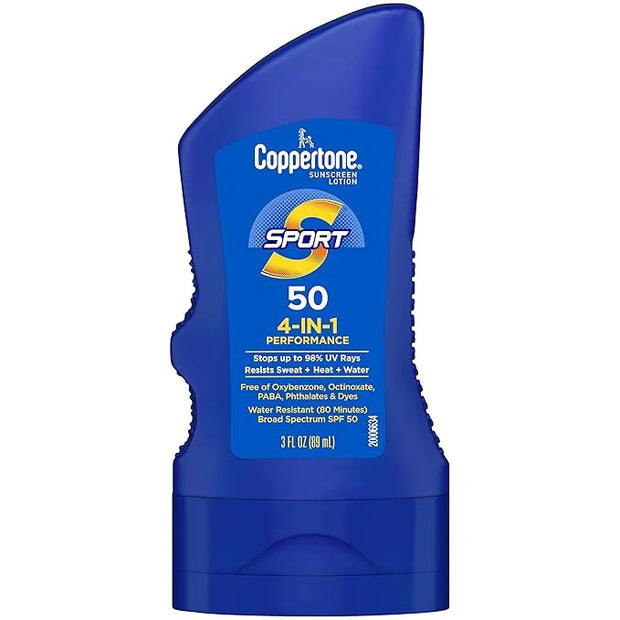 Coppertone SPORT Sunscreen Lotion SPF 50, Water Resistant Sunscreen, Broad Spectrum SPF 50 Sunscreen, Bulk Sunscreen Pack,...