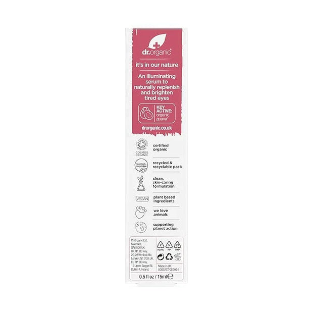 Dr. Organic Vitamin C Eye Serum | Brightening & Illuminating for Dull Under Eyes, Vegan, Natural, Cruelty-Free, Paraben & ...