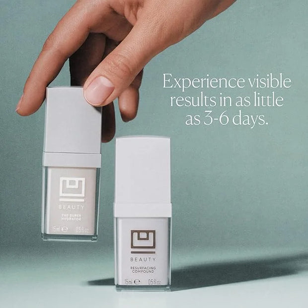 The U Beauty Duo - Resurfacing Compound & SUPER Hydrator Set - Vitamin C & E, Retinol, Hyaluronic Acid - Moisturizing Face...
