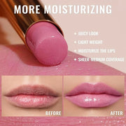 Oulac Warm Pink Shine Lipstick - Moisturizing Lip Stick Glossy Tinted Lip Balm, Sheer Shine Juicy Finish, Lightweight and ...