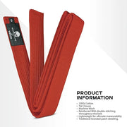 Karate Belt, All-Purpose Martial Arts Belt, Judo, Taekwondo 0-6. - Product Image
