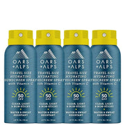Travel Sunscreen Spray for Face & Body, SPF 50 Spray Sunscreen Infused with Vitamin C & Antioxidants, No White Residue, Wa...