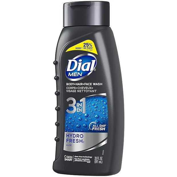 Dial Men Hair + Body Wash, Hydro Fresh, 20 fl oz (Pack of 4) - Product Image