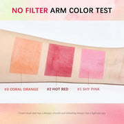 Multi-Use Cream Blush Stick,2-in-1 On-the-Go Blush for Cheek and Lip Tint,Waterproof Hydrating Tinted Solid Moisturizer Bl...