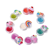 8PCS Cute Lip Gloss for Girls, Party Favors Lip Balm Set for Kids, Assorted Fruity Flavors Cute Cupcake of Rainbow Designs...