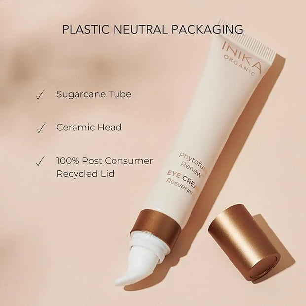 INIKA Organic Phytofuse Renew™ Eye Cream | Organic Skincare Targets Dark Circles, Reduces Puffy Eyes and Fine Lines. Vegan...