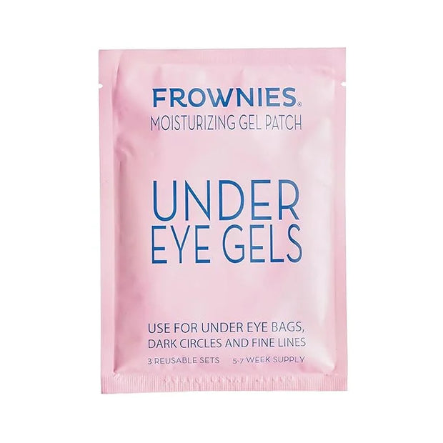 Frownies Under Eye Gel Patches for Puffy Eyes - Dark Circles with Cactus Collagen - Reusable, 3 Pack - Product Image