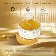 Hydrogel Eye Patches for Dark Circles, Puffy Eyes & Wrinkles - Collagen & Hyaluronic Acid Infused Under Eye Masks, Hydrati...