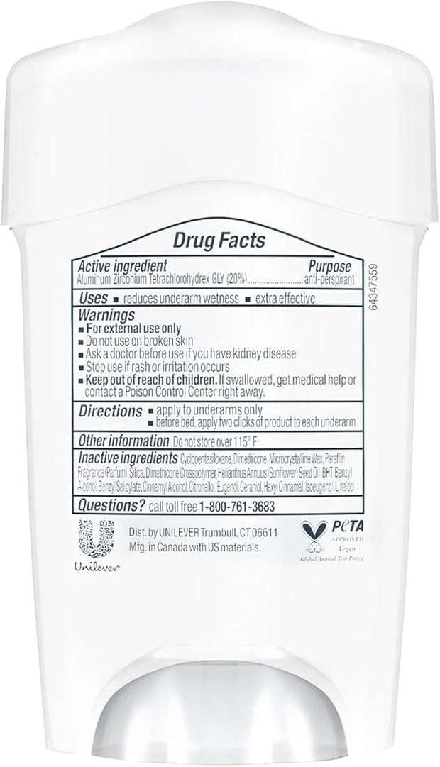 Dove Deodorant for Women, Clinical Protection Antiperspirant, Original Clean 4-Pack – Prescription Strength Wetness Protec...