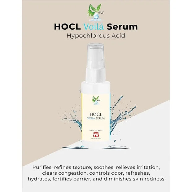 VoilaVe Pure Hypochlorous Acid Serum, Anti-Wrinkle Hypochlorous Acid Face Serum for Redness - Reduce Dryness, Skin Irritat...
