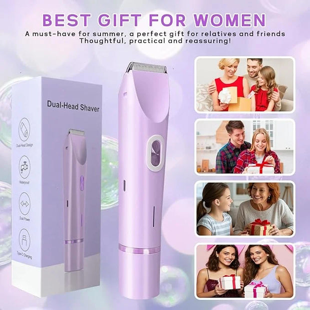 2025 New Electric Womens Shaver, 2-in-1 Body Shaver & Bikini Trimmer for Women, Waterproof Wet & Dry Use Body Hair Electri...