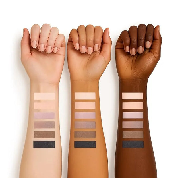 6 Colors Mini Naked Eyeshadow Makeup Palette Neutral Nude Smoky Eye Shadow Taupe & Brown Matte Make Up Pallet with Mirror ...