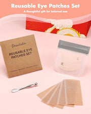 Under Eye Patches Silicone - Reusable Eye Patches + Silicone Fixing Tape Cuttable, Eye Wrinkle Patches, Reusable Eye Mask,...