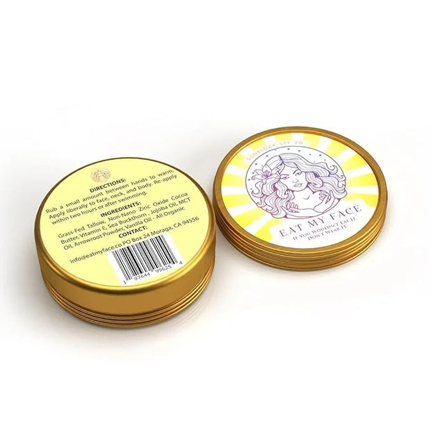 Tallow Sunscreen SPF 20 Natural Sunblock - Non-Nano Zinc Oxide, Beef Tallow Sunscreen for Face, Organic Animal Based Sun B...