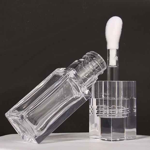 COSIDEA 18pcs Empty 6ml Square Clear PETG lip gloss tubes big deo foot wand lipgloss tube container for lip oil - Product ...