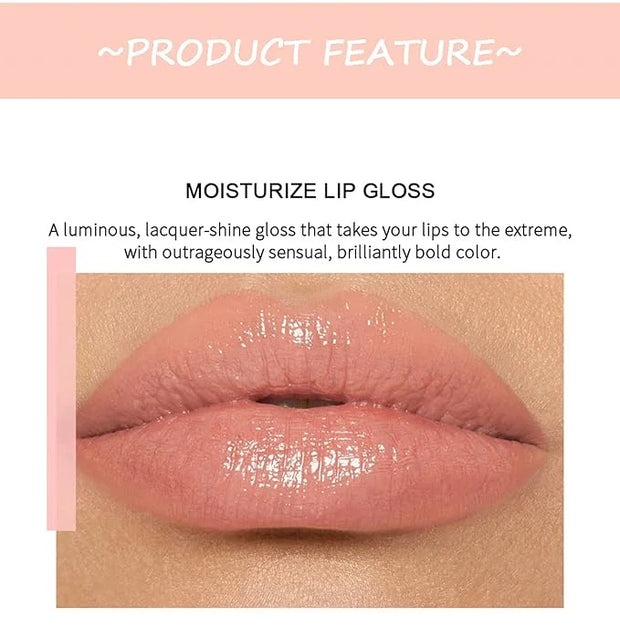 MAEPEOR Moisturizing Lipgloss Set 6PCS Smooth Hydrating Lip Gloss Neutral Nude Nourishing Glossy Lipgloss for Women and Gi...
