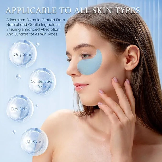 Hydrogel Under Eye Patches - Collagen & Hyaluronic Acid for Removing Eye bags, Puffiness, Dark Circles Smoothing Skin Care...