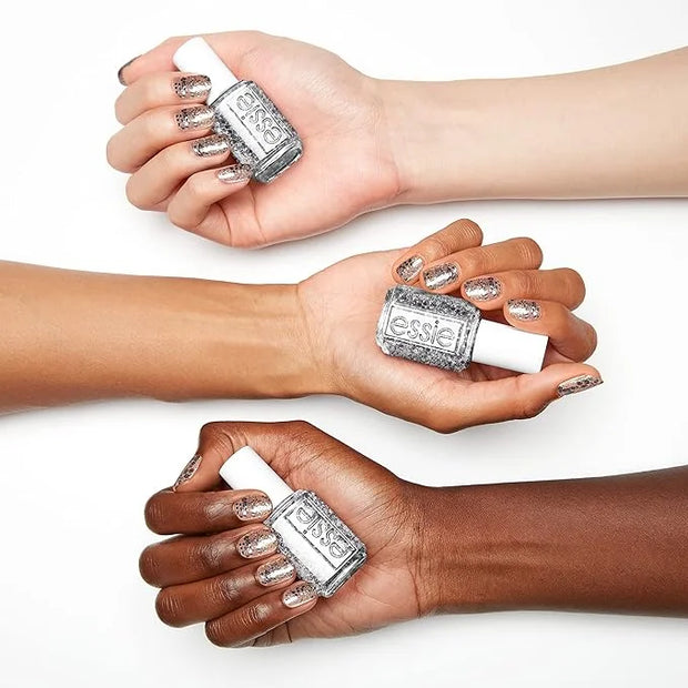 essie Nail Polish, Glossy Shine Silver Glitter, Set in Stones, 0.46 Fl Oz (Pack of 2) - Product Image