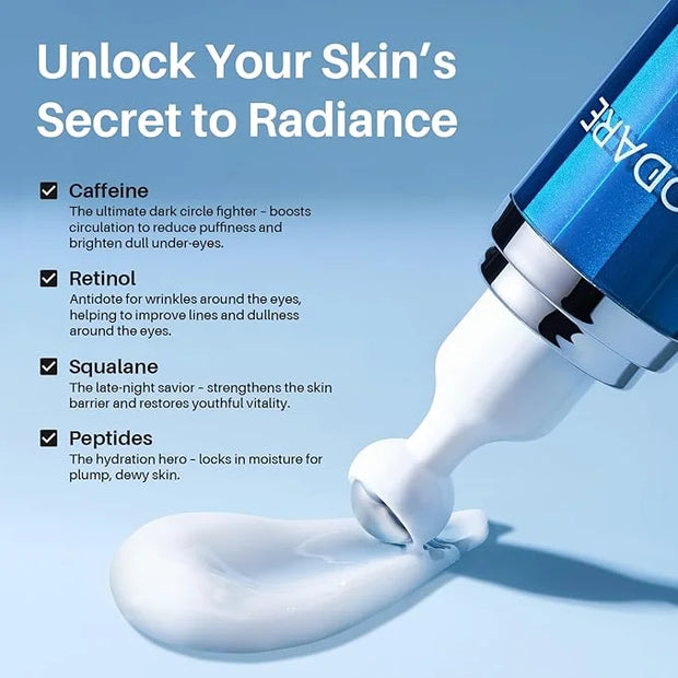 Caffeine Eye cream For Dark Circles, combines caffeine and retinol, target dark circles, puffiness, and wrinkles. Eye Crea...