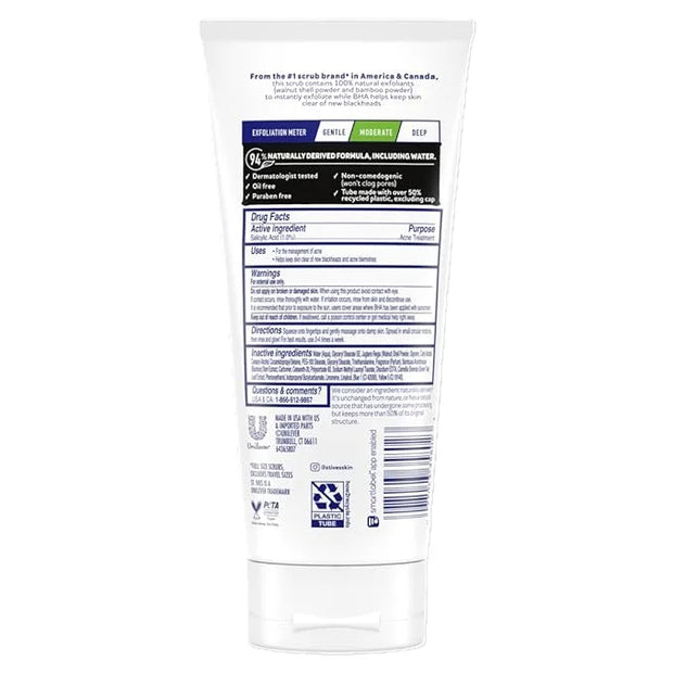 St. Ives Blackhead Clearing Face Scrub, Clears Blackheads & Unclogs Pores, Green Tea & Bamboo, Salicylic Acid Acne Treatme...