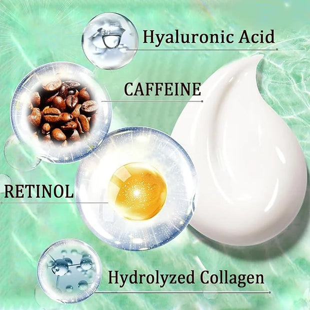 Eye Cream, Under Eye Cream for Dark Circles, Eye Cream for Puffiness and Bags Under Eye and Wrinkles with Retinol Caffeine...