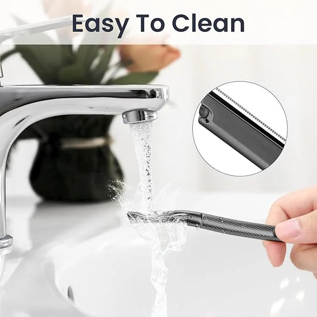 Dermaplaning Tool for Face, Dermaplane Razor for Peach Fuzz with Metal Grip, Professional Eyebrow Razor for Women, Facial ...