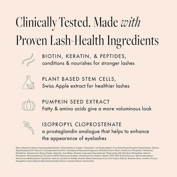 Borboleta Lash Serum - Eyelash Serum for Longer, Thicker, and Fuller Looking Eyelashes - (Sample Size, 1 Month Supply) - P...