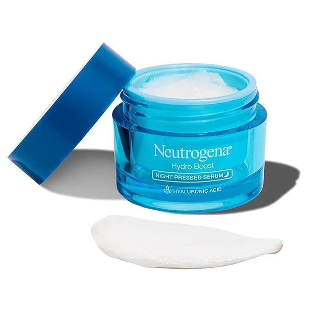 Neutrogena Hydro Boost Night Pressed Serum, Hyaluronic Acid Face Moisturizer for Normal to Extra Dry Skin, Delivers Overni...
