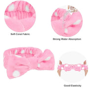 Casoty 18 Pcs Spa Headbands with Plush Sleep Eye Masks Set, Slumber Party Supplies for Women Girls, Skincare Headbands, Ma...