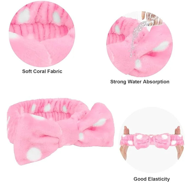 Casoty 18 Pcs Spa Headbands with Plush Sleep Eye Masks Set, Slumber Party Supplies for Women Girls, Skincare Headbands, Ma...