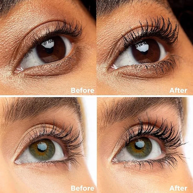 Pacifica Vegan Collagen Fluffy Lash Mascara – Black Thickening & Lengthening Mascara with Plant Fibers, Full Fluffy Lashes...