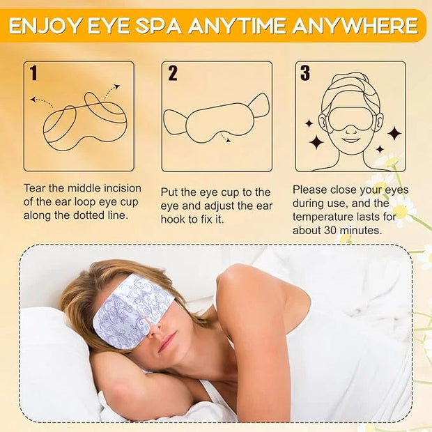 XPCARE 32 Pack Steam Eye Masks for Dry Eyes, SPA Warm Sleep Eye Mask, Disposable Heated Eye Mask for Dark Circles, Puffy E...