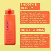 BYOMA Smoothing Body Serum - For Breakouts & Textured Skin - Lightweight Body Serum with Succinic Acid & Blue Tansy - Rest...