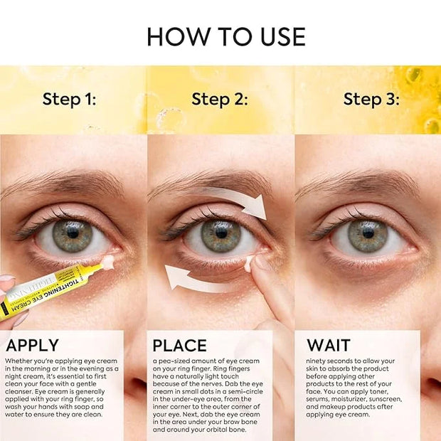 Instant temporary eye tightener cream: