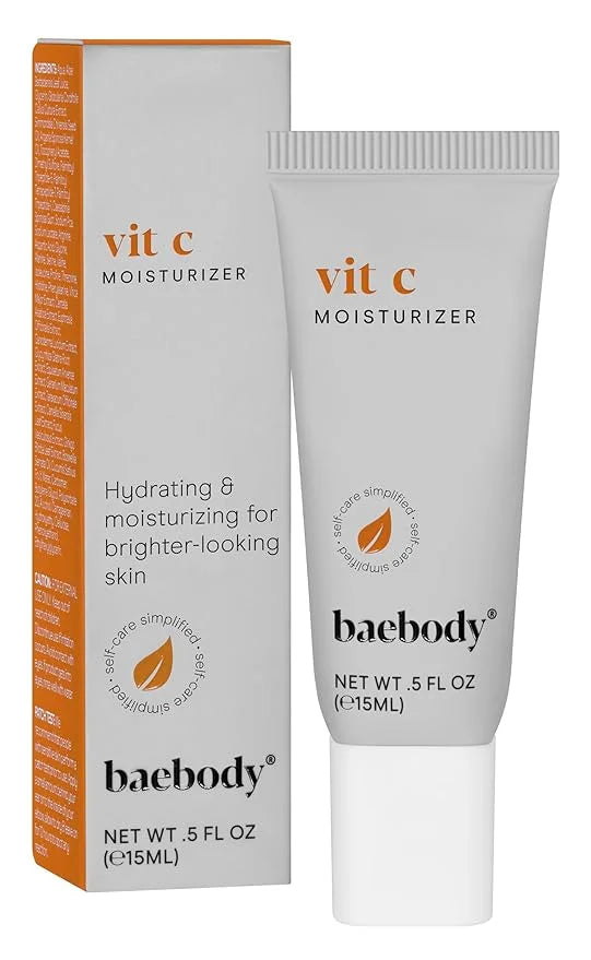 Baebody Made in USA Vitamin C Face Moisturizer - Travel Size Brightening Vitamin C Cream Moisturizer with Jojoba Oil - Ant...