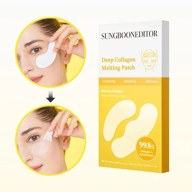 SUNGBOON EDITOR Deep Collagen Melting Patch | Real Collagen, Glutathione, Glass Skin, Skin Firming for Deep Wrinkle, Spot ...