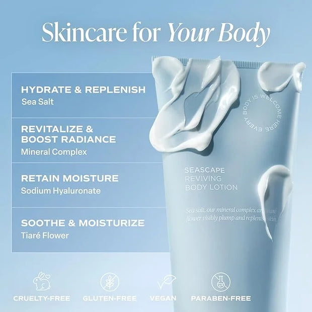 Saltair Body Lotion - 2 Pack Moisturizing Lotion For Dry Skin. Seascape Scented Hydrating Body Cream with Nourishing Moist...