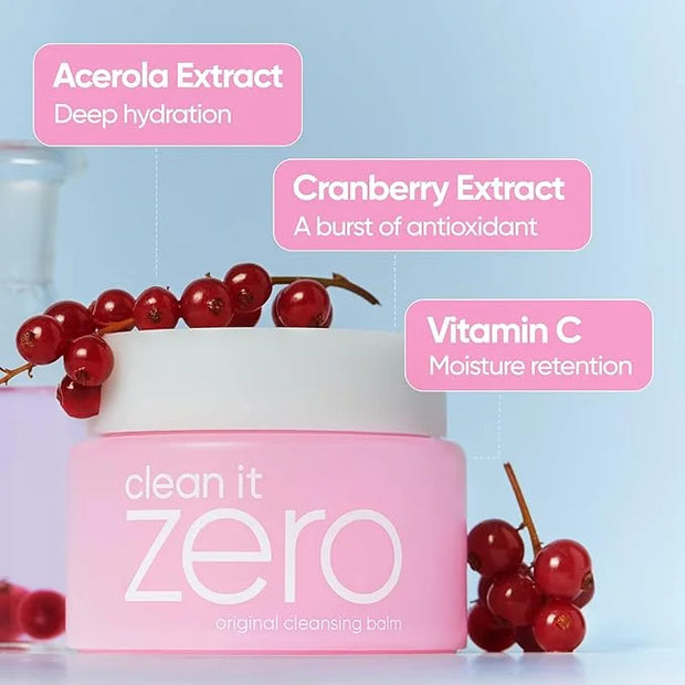 BANILA CO Clean It Zero 3-Step Skincare Set | Original Cleansing Balm 180ml + Foam Cleanser 150ml + Pink Hydration Toner P...